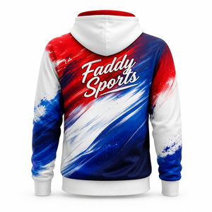 เสื้อฮู้ดดี้ผู้ชายแบบสั่งทำพิเศษ พิมพ์ลายแบบ Sublimation มีกระเป๋าแบบจิงโจ้ แบรนด์ส่วนตัว เสื้อฮู้ดดี้กีฬาพรีเมียม ออกแบบเองได้ - Product Image 2