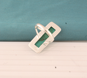 Wholesale Classic Party Women's Rectangular Amethyst 925 <b>Sterling</b> <b>Silver</b> Rope <b>Wire</b> Bezel Setting Ring Supplier - Product Image 3
