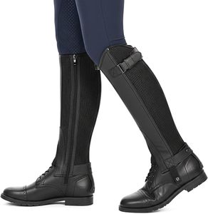 Custom Men English Style Half <b>Chaps</b> Zipper Closure Lightweight Breathable Equestrian Horse <b>Riding</b> Wear Factory - Product Image 2