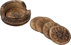 Unfinished Natural <b>Tree</b> Bark Wood Coasters Modern Design Shape Multiple Sizes (300/350mm) Various Thicknesses (5/1mm/8mm) KISWAH - Product Image 2