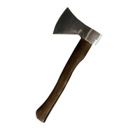 Hache à double lame en acier de Damas avec manche en bois durable pour le camping en plein air, la fendage du bois, la chasse, le bushcraft et la survie