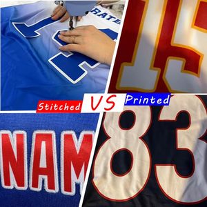 Custom Sublimated American Football Jersey <b>Men's</b> Short Sleeve V-Neck Breathable Mesh Team Name Custom Number Printed All Seasons - Product Image 3