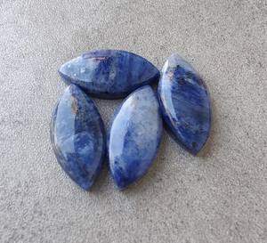 Sodalita Natural en Forma de Marquesa, Cabujón con Base Plana, Calibrada, Gema Suelta para Joyería - Product Image 3