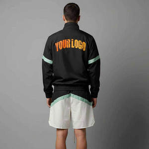 Custom Nylon Tracksuit for Men Nylon Blanks Windproof Printed Sportswear Jacket and Track Pants Windbreaker <b>Set</b> Nylon Tracksuit - Product Image 6