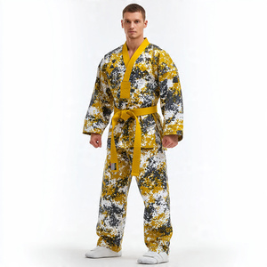 Light Weight Elastic Taekwondo Suit Men 100% Polyester Cotton Taekwondo Uniform MMA Training <b>Boxing</b> Taekwondo Uniforms Men - Product Image 3