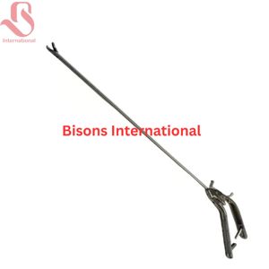 Portaagujas Laparoscópico Manual de Acero Inoxidable BISONS, Instrumento Quirúrgico Reutilizable - Product Image 3