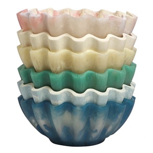 Tazón de Frutas de Resina Hecho a Mano con Patrón de Mármol, Tazón Venus de Resina, Tazón de Ensalada de Resina Minimalista y Duradero, Vajilla, Decoración Navideña - Product Image 3