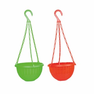 Pot de fleurs en plastique coloré suspendu pour plantes et fleurs, pour une utilisation en intérieur et en extérieur, en 7, 8 et 9 pouces - Product Image 2