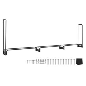 Porta Legna da Esterno Impermeabile 150 x 14 x 46 cm, Supporto in Ferro per 300 kg con 1/2 Tronco di Legna Incluso - 1 Set - Product Image 1