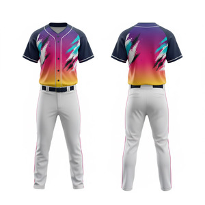 2026 Unisex Baseball Team Kit Digital Print Custom <b>Mesh</b> Breathable Lightweight Pro Quality Wholesale 100% Polyester V-neck - Product Image 4