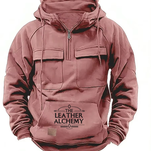 Men Half Zip Hoodie Premium Quality Fleece Pullover Long Sleeve Casual Streetwear Fashion Hoodie For Everyday Wear - Product Image 1