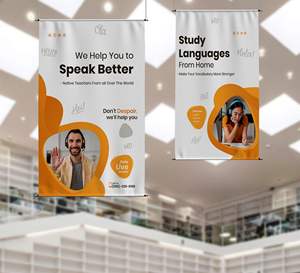 Impresión de Pancartas de Tela de Poliéster Personalizadas, Pancarta de Tela Suave para Interiores y Exteriores, Resistente a las Arrugas, Lavable - Product Image 2