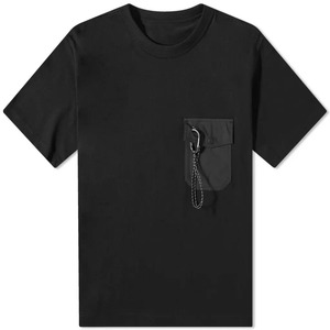 Camiseta Premium de Algodón Grueso con Bolsillo Extra Grande para Hombre, Estilo Urbano Personalizado, Cuello Redondo, Marca Privada - Product Image 1