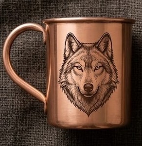 Taza Moscow Mule de Cobre Puro Grabada con Láser, de Lujo, Clásica, Lisa, de Metal, Resistente, con Forma Cilíndrica - Product Image 2