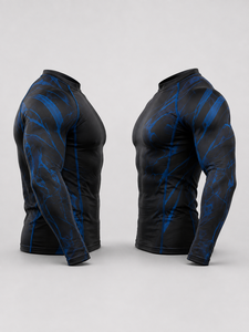 WEAVEON Men's Adult Full Sleeve <b>Rashguard</b> 180g Fabric Spandex/Nylon Breathable Digital Print Front Logo Needle Detection OEM - Product Image 3