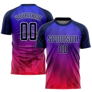 ขายส่งโดยตรงจาก OMMIZ INDUSTRY ชุดฟุตบอลแบบ sublimation สีชมพูร้อนแรงสไตล์กองทัพเรือแบบกำหนดเอง - Product Image 1