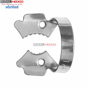 Pinza de dique de goma endodóntica, instrumento dental manual para aislamiento dental y tratamiento de conducto radicular, acero inoxidable alemán - Product Image 2