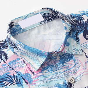 Chemise hawaïenne d'été pour hommes, imprimé floral, manches courtes, boutonnée, décontractée, pour les vacances à la plage, les voyages et les tenues de resort - Product Image 3