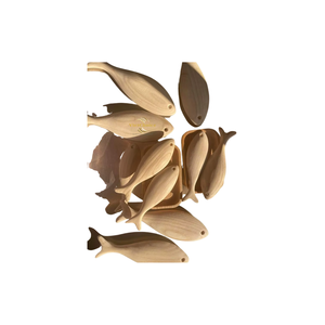 Vietchoice |   Jouets en bois faits à la main en forme de poisson, en bois massif naturel, jouet éducatif pour enfants et usage préscolaire - Product Image 3