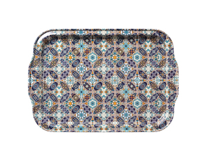 Bandeja rectangular grande personalizada superventas, hecha a mano, moderna, de acero inoxidable esmaltado, ligera, única, para servir - Product Image 1