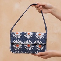 Sac messager pour femme en lin fait main, léger, grande capacité, imperméable, écologique, style bohème indien, pour soirée