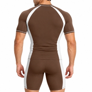 Maillot de bain de compression à manches courtes pour homme, séchage rapide, tissu extensible de qualité supérieure, coupe confortable - Product Image 2