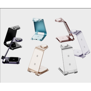 Soporte de Carga Inalámbrico 3 en 1 de Aluminio Intoval, Carga Rápida para iPhone 17/16/15/14 Pro Max y Apple Watch OEM - Product Image 3