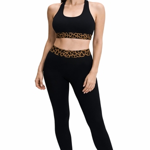 Conjunto Deportivo para Mujer, Leggings y Sujetador Deportivo, Ropa de Yoga, Ropa Deportiva, Tejido Elástico, Estilo Deportivo, Conjunto de Yoga Cómodo - Product Image 2