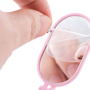 Espejo de Maquillaje de Bolsillo con Luz, Diseño Profesional Personalizado de Alta Calidad, Forma Ovalada con Mango Grande, Accesorios para Extensiones de Pestañas - Product Image 1