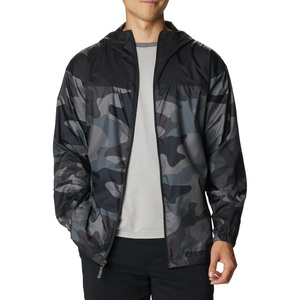 Wholesale <b>Men's</b> Camouflage Print Hooded Soft Shell <b>Jacket</b> Zip Front Water Resistant Lightweight Outdoor Wear Regular Fit - Product Image 2