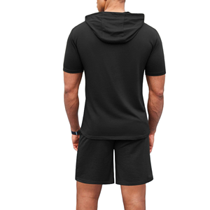 Conjunto Deportivo de Sudadera con Capucha y Pantalones Cortos para Hombre, Transpirable, de Verano, 2 Piezas, Estilo Urbano y Casual para Uso Diario - Product Image 6