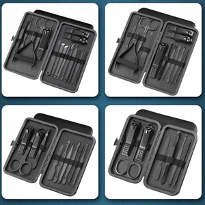 Professional 11-Piece Stainless Steel <b>Manicure</b> Pedicure Beauty Care <b>Kit</b> with Leather Case for Facial and Nail Grooming - Product Image 3