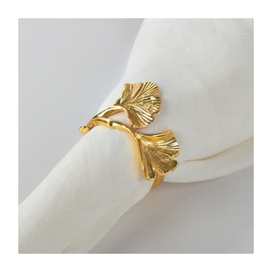 Imperial Gold Tone Designer Metal Napkin Ring Set Elegant Polished Finish Eco-Friendly Durable Stocked for Luxury <b>Party</b> <b>Table</b> - Product Image 5