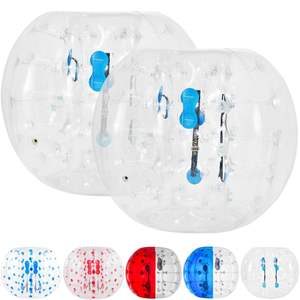 2 pièces de boules de bumper gonflables transparentes de 4 pieds/1,2 m de diamètre, temps de gonflage de 5 minutes, football à bulles et boule Zorb pour adultes et enfants - Product Image 1