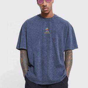 Camisetas de algodón personalizadas para hombre, Camisetas básicas holgadas Unisex de manga corta con cuello redondo de gran tamaño, camiseta atlética sólida - Product Image 2