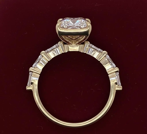 Bague de fiançailles pour femme en or jaune 2 carats avec diamant ovale, certifiée GIA, style classique, diamants naturels - Product Image 2