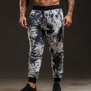 Pantalon de jogging pour homme personnalisé en sublimation, épais et respirant, avec plis sur le devant et taille à cordon – Vêtement de sport et de fitness - Product Image 1