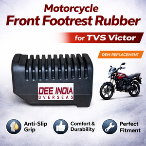 Repose-pieds avant en caoutchouc pour moto TVS Victor |   Coussinets en caoutchouc antidérapants pour repose-pieds, remplacement OEM - Product Image 3