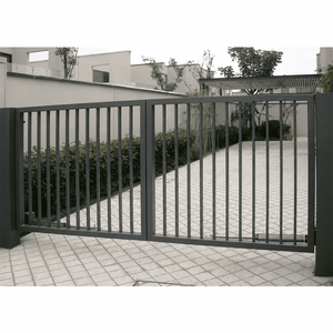 Puerta batiente doble moderna y resistente a la oxidación con un diseño minimalista; duradera, automática y fácil de instalar. - Product Image 2