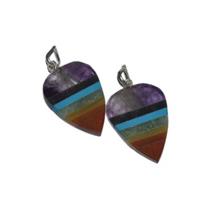 Compre los Colgantes de Corazón con Chakra Om Más Vendidos - Product Image 3