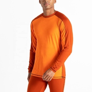 Ensemble de sous-vêtements de compression à manches longues pour hommes, orange, séchage rapide, respirant, vêtements de sport, vêtements de sport pour la course à pied - Product Image 5