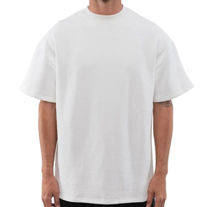 T-shirt Boxy Oversize Homme Tendance de Luxe en Twill 100% Polyester Col Montant Qualité Supérieure Grammage Lourd - Product Image 2