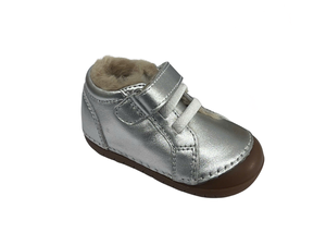 Chaussures de marche blanches pour bébé, baskets à lacets pour tout-petits, semelle antidérapante, tige en cuir, soutien de la voûte plantaire, légères pour le printemps et l'automne - Product Image 6