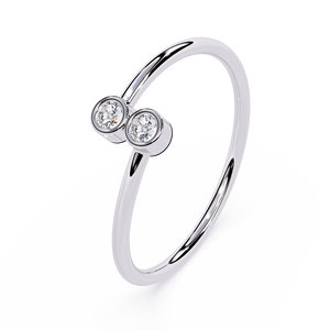 Luxury 10K <b>Gold</b> Round Lab-Grown Diamond Three Stone Engagement <b>Ring</b> with Tapered Side Diamonds IGI Certified Trendy Style - Product Image 3