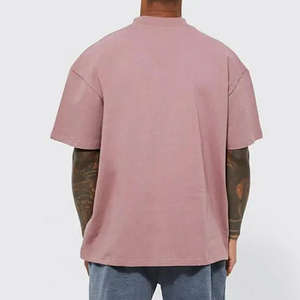 T-shirts pour hommes vintage épais, coupe courte, épaules tombantes, délavés à l'acide, de haute qualité, coupe ample - Product Image 3