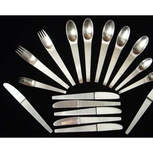 Juego de Cubiertos de diseño moderno de acero inoxidable con aspecto real, cubiertos de lujo de alta calidad para restaurante, boda, hogar, hotel - Product Image 2