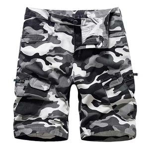 Pantalones Cortos Cargo Casuales de Algodón para Hombre con Cierre de un Solo Botón y Diseño de Patrón Personalizado para un Ajuste Elegante y Cómodo - Product Image 3