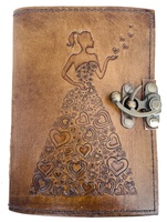 Journal relié en cuir véritable Fée Femmes Pages vierges Écrits et dessins personnalisés Carnet de notes Fournitures de bureau Cadeau Livre de notes