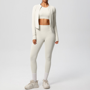 Conjunto Deportivo de Yoga para Mujer, Tallas Grandes, 4 Piezas, Ecológico, Transpirable, de Alta Sujeción, Spandex/Nylon, Venta al Por Mayor Personalizada - Product Image 1