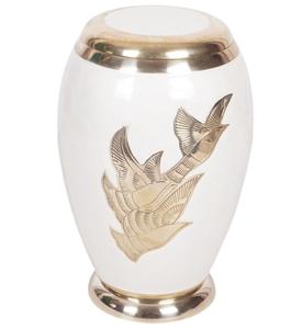 โกศทองเหลืองสไตล์อเมริกันสมัยใหม่ ดีไซน์ปรับแต่งได้ สลักลาย ความจุ 220 คิวบิกอินช์ เป็นมิตรกับสิ่งแวดล้อม สำหรับบรรจุอัฐิคน - Product Image 1